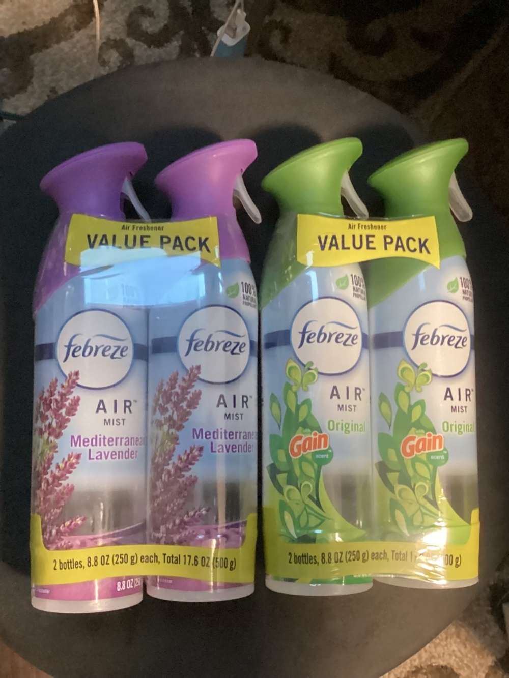 Febreze Air Mist Original Gain & Mediterranean Lavender Value Pack Bundle